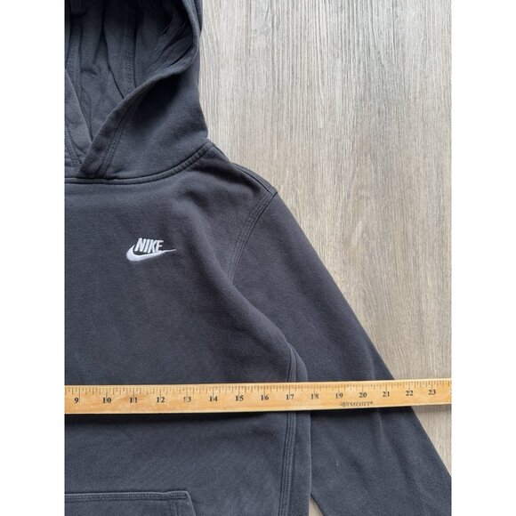 Rare Vintage Y2K Nike Swoosh Black Hoodie Youth XL Black Sweater Sports - Picture 7 of 8